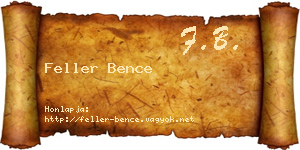 Feller Bence névjegykártya